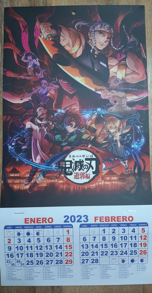 Calendario Demon Slayer ( Leer Condiciones en Descripcion )